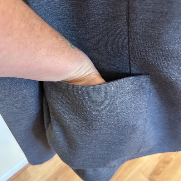 Mercer + Mettle Womens Slate Grey Blazer 2X Career Wear One Button Retro Style - Picture 6 of 8